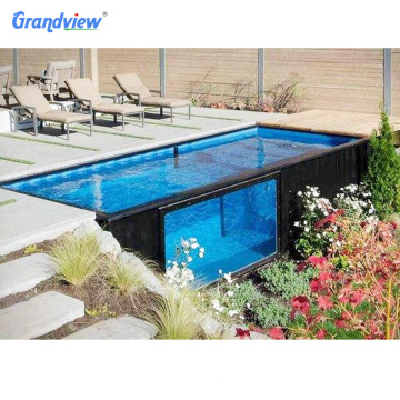 Grandview 20 pi Contaiteur noir Couleur Piscine pour nouveau concept de piscine Conteneur préfabriqué